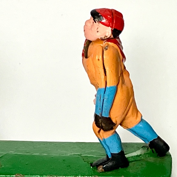 Vintage Cast Iron Hometown Battery Baseball Mechanical Coin  Bank Toy - Picture 9 of 11
